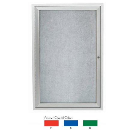AARCO Aarco Products ODCC3624RB 1-Door Outdoor Enclosed Bulletin Board - Blue ODCC3624RB